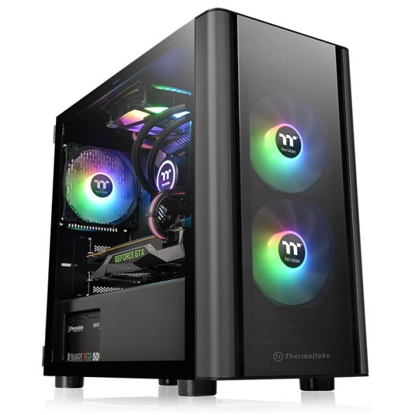 Корпус Thermaltake V150 Tempered Glass Mini-Tower черный CA-1R1-00S1WN-00