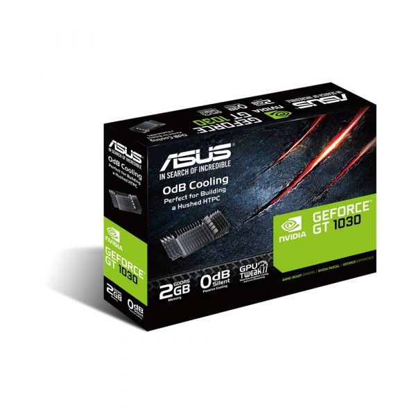 Видеокарта ASUS NVIDIA GeForce GT 1030 (GT1030-SL-2G-BRK) GT1030-SL-2G-BRK, 5 Гб, GDDR5